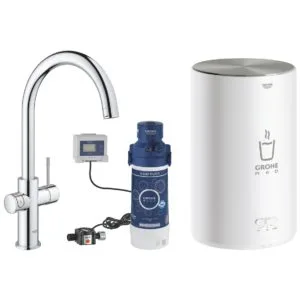 Grohe Red Duo C Spout Kitchen Tap & Boiler 30058