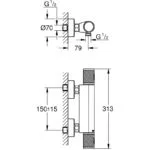 Grohe Grohtherm 1000 Performance Thermostatic Shower Mixer 34781