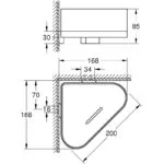 Grohe Selection Corner Shower Tray with Holder Chrome