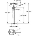 Grohe Essence Floor Bath Shower Mixer 25248