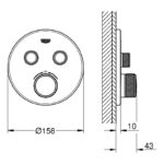 Grohe Grohtherm Smartcontrol 2 Way Thermostat Trim 29119 Brushed Sunrise