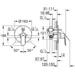 Grohe Eurosmart Cosmopolitan Concealed Wall Bath/Shower Mixer 32879