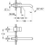 Grohe Essence 2-Hole Basin Mixer M-Size 19408 Supersteel