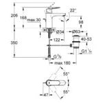 Grohe Eurosmart Cosmopolitan Mono Basin Mixer 1/2" Medium 23325