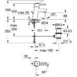 Grohe Concetto Basin Mixer with Pop-Up Waste 1/2" Small 23380