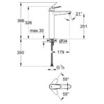 Grohe Eurodisc Cosmopolitan Mono Basin Mixer 1/2" X-Large 23432