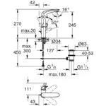 Grohe Eurostyle Single-Lever Basin Mixer 1/2"  L-Size 23569