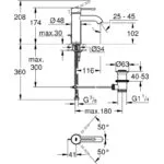 Grohe Essence Basin Mixer Tap S-Size 23589 Supersteel