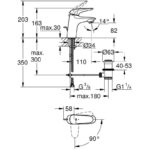 Grohe Eurostyle Basin Mixer with Pop Up Waste 1/2" S-Size 23709