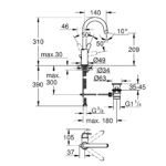 Grohe BauFlow Basin Mixer L-Size 23753