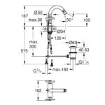 Grohe Atrio Cross Handle Bidet Mixer M-Size 24027