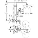 Grohe Tempesta Cosmopolitan 210 Single Lever Shower System 26224