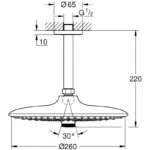 Grohe Euphoria 260 Ceiling Head Shower Set 26460