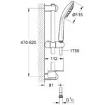 Grohe Euphoria 110 Duo Shower Rail Set 2 Sprays 27230