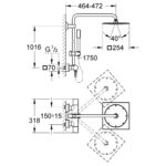 Grohe Rainshower F-Series 254 Wall Mounted Shower System 27469