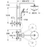 Grohe Euphoria XXL 210 Thermostatic Shower System 27964