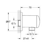 Grohe Relexa Plus Shower Outlet Elbow 1/2" 28680