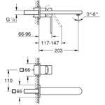 Grohe Plus 2-Hole Wall Basin Mixer L-Size 29306