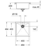 Grohe K700 Stainless Steel Sink 1 Bowl 31578