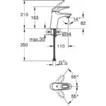 Grohe Eurostyle Basin Mixer 1/2" S-Size 32468