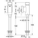 Grohe Rondo Urinal Flush Valve 37339