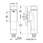 Grohe Rondo A.S. Flush Valve for WC 37347