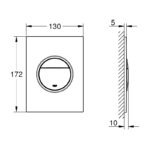 Grohe Nova Cosmopolitan S Flush Plate 37601 Warm Sunset