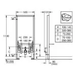 Grohe Rapid SL for Bidet 1.13m 38553