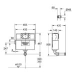 Grohe Eau2 WC Flushing Cistern Dual Flush 0.82m 38691