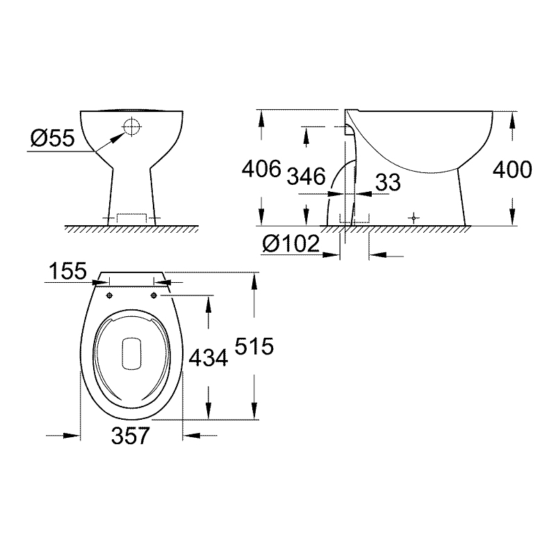 WC - Floor Standing Bau from Grohe