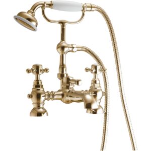 Harrogate Bath Shower Mixer Tap Aged Brass