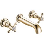 Harrogate Wall Mounted Basin Mixer Aged Brass