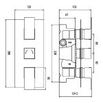 Hudson Reed Art Triple Thermostatic Shower Valve