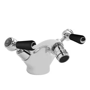 Hudson Reed Black Topaz Lever Bidet Tap Dome