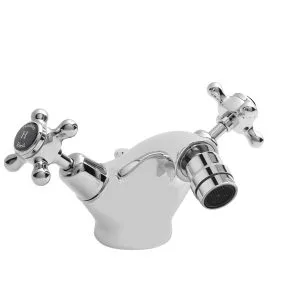 Hudson Reed Black Topaz Crosshead Bidet Tap Dome Collar