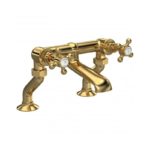 Hudson Reed Topaz Crosshead Hex Bath Filler Brushed Brass