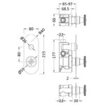 Hudson Reed Industrial Push Button Single Outlet Shower Valve