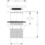 Hudson Reed Push Button Unslotted Basin Waste