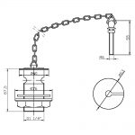 Hudson Reed Basin Waste with Link Chain