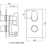 Hudson Reed Reign Twin Valve with Diverter