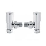 Hudson Reed Modern Angled Radiator Valve Pair Chrome