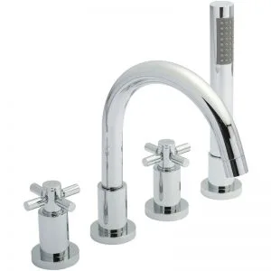 Hudson Reed Tec Crosshead 4 Tap Hole Bath Mixer