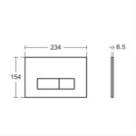 Ideal Standard Oleas P2 Unbranded Pneumatic Dual Flush Plate Chrome