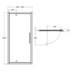 Ideal Standard i.Life 1000mm Shower Enclosure Pivot Door