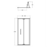 Ideal Standard i.Life 1000mm Shower Enclosure Infold Door