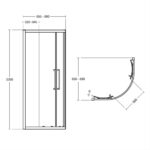 Ideal Standard i.Life 900mm Quadrant Shower Enclosure