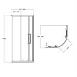 Ideal Standard i.Life 1000mm Quadrant Shower Enclosure