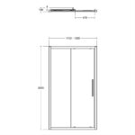 Ideal Standard i.Life 1200mm Shower Enclosure Slider Door