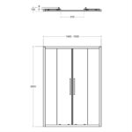 Ideal Standard i.Life 1500mm Shower Enclosure Slider Door