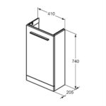 Ideal Standard i.Life S 41cm Floor Standing Basin Unit Matt White